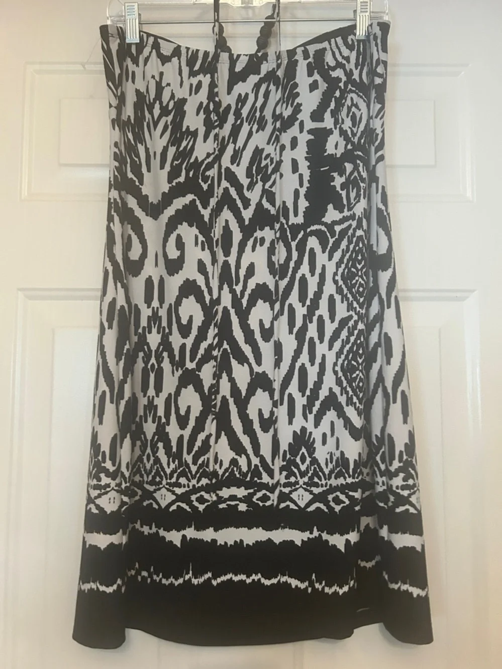 Saint Tropez West Tribal Cover Up Swim Dress Black White 8 NWOT Built In Bra